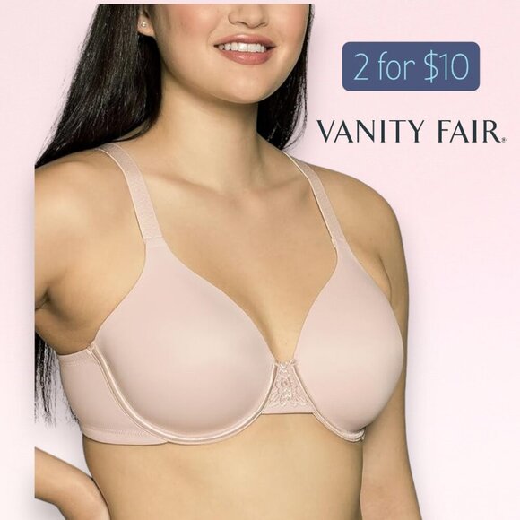 Vanity Fair 40D Soft Cup Lightly Lined Beauty Back Underwire Full Figure Bra - Picture 1 of 10